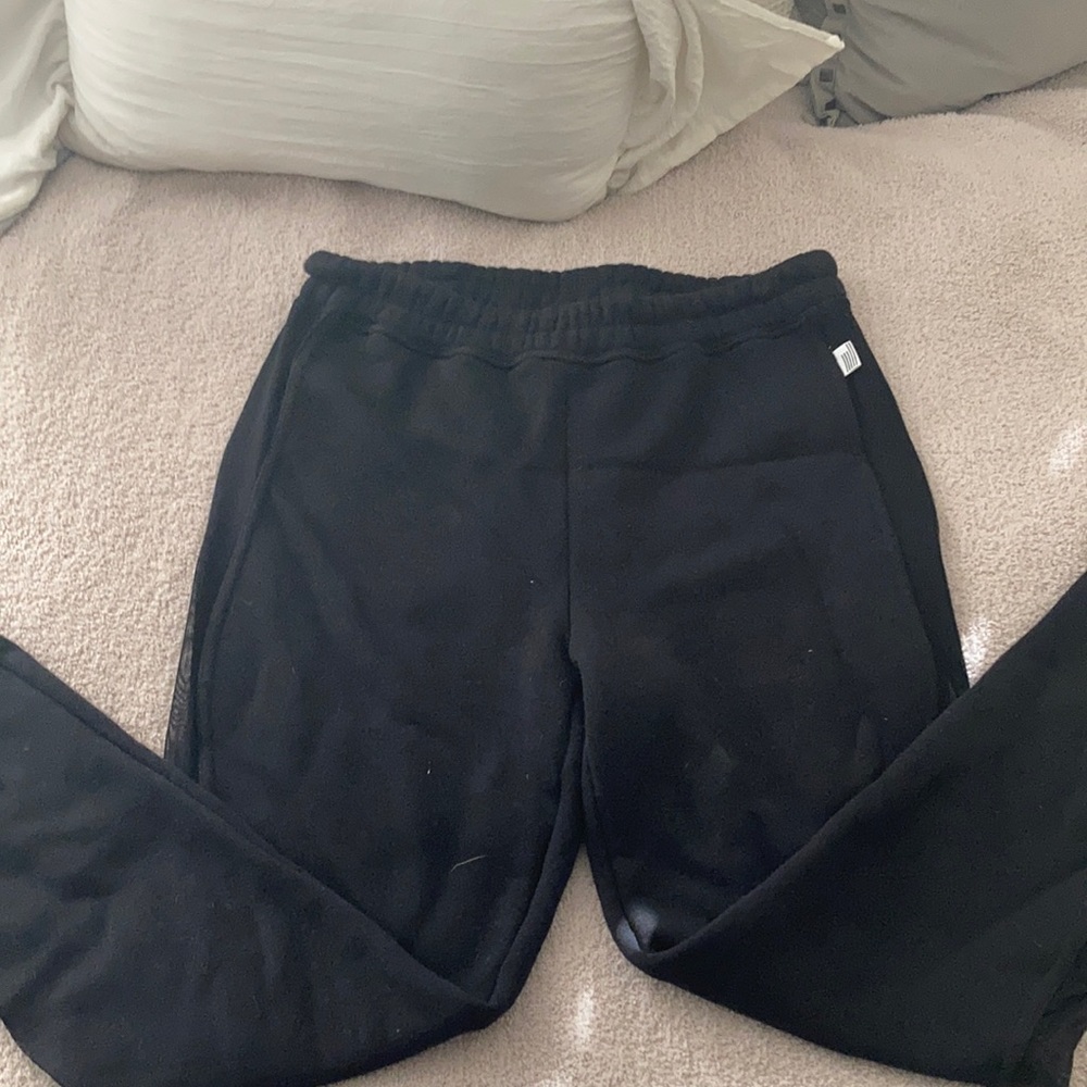 Good American sweats with mesh sides. So comfy!